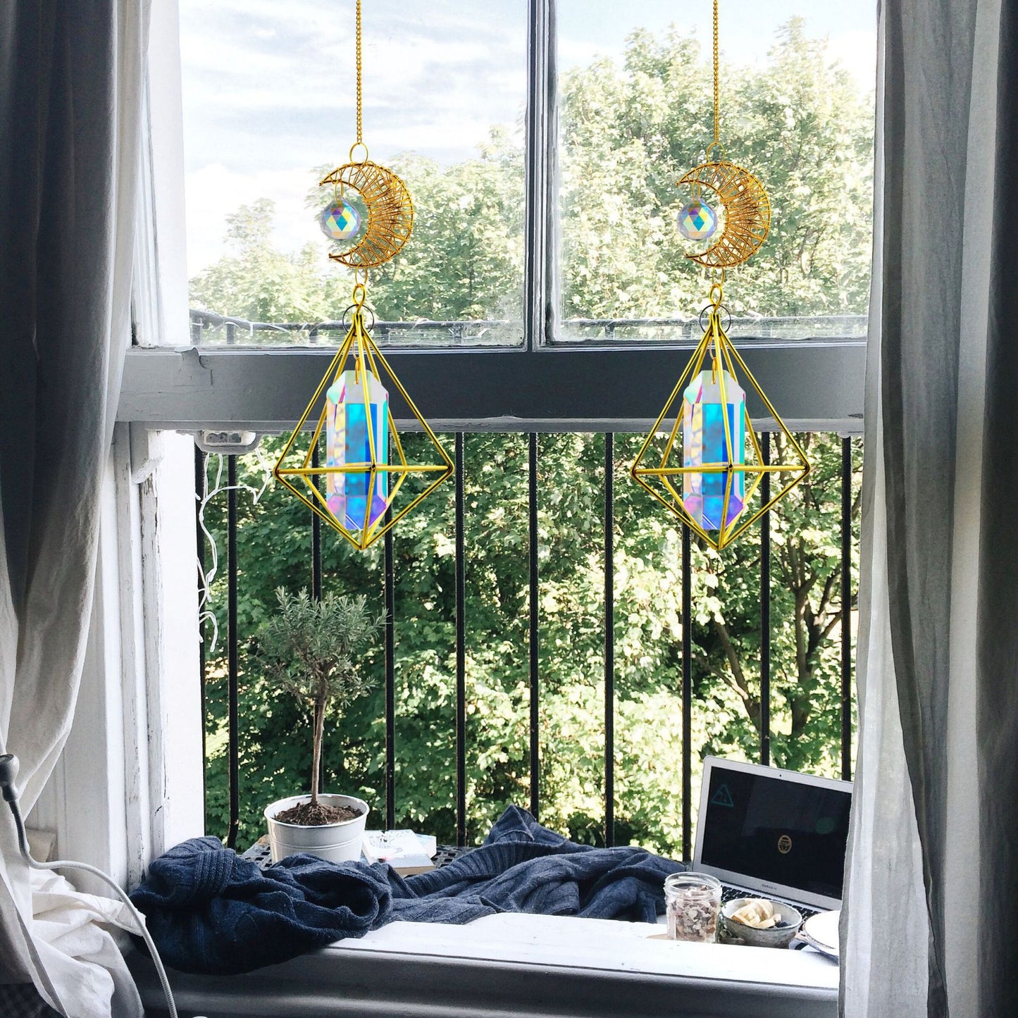 Sunlight Capture Prism Crystal Pendant