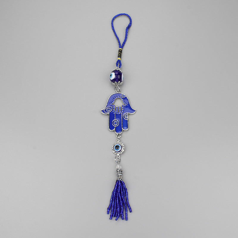 Blue Tassel Evil Eye Pendant