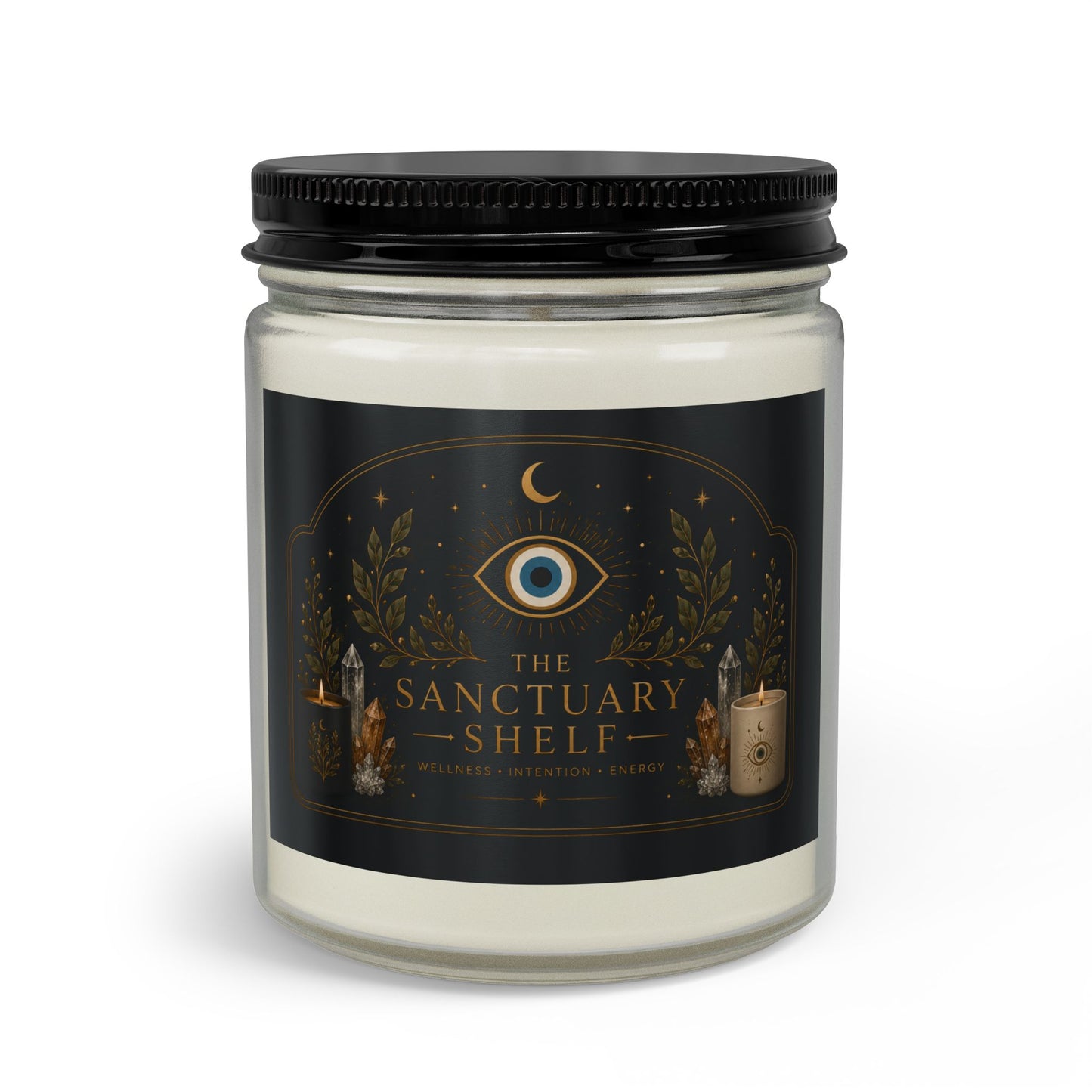 Mystic Sanctuary Candle Set — Soy Jar Candle with Matches & Wick Trimmer