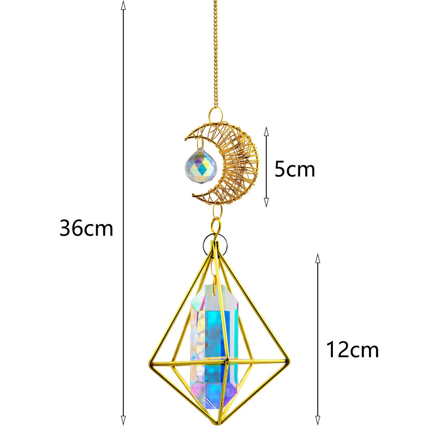 Sunlight Capture Prism Crystal Pendant